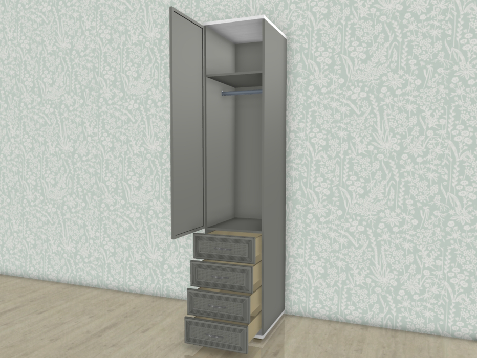 Шкафы одностворчатые, Модульная система Карина Шкаф ШК-1024