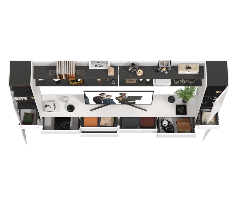 Стенки для гостиной, Сидней стенка в гостиную модульная № 124