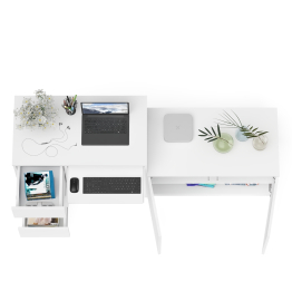 Компьютерный стол три ящика слева с тумбой 900 Мори