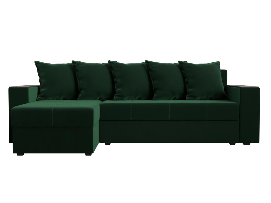 Диваны угловые в гостиную, Диван угловой Дубай Лайт, велюр, левый угол