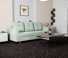 Диваны кровати со спальным местом, Прямой диван Гармония,еврокнижка,велюр