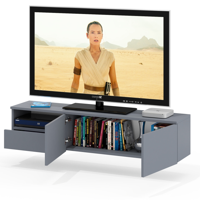 ТВ-тумбы, ТВ-тумба для телевизора подвесная выдвижной ящик и дверки Сити-10