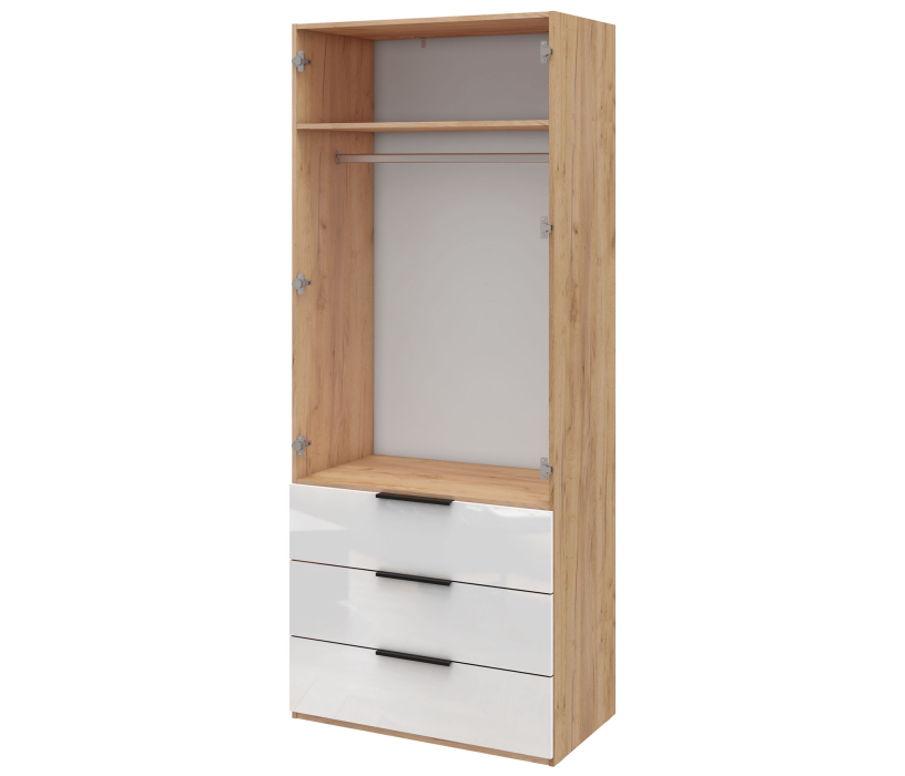 Шкафы, Шкаф 4-х дверный с полками и ящиками, 180 см Люкс