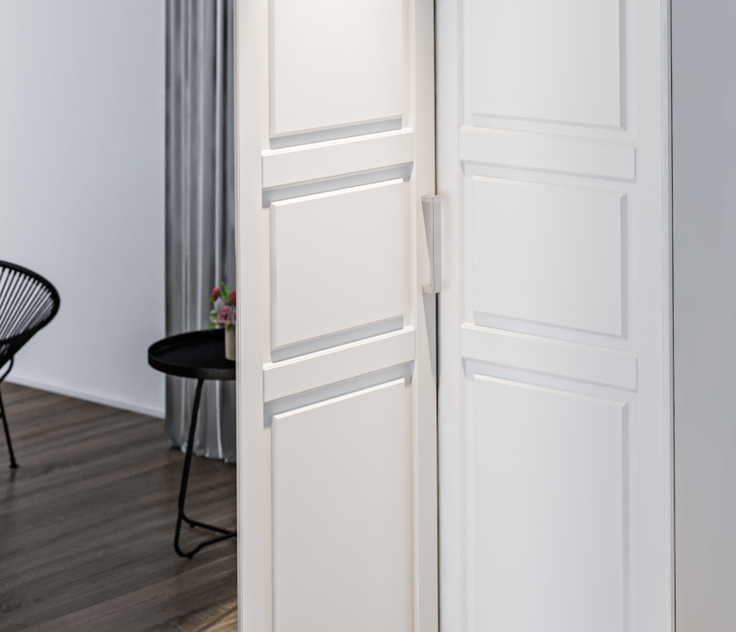 Угловые шкафы, Шкаф угловой МАКС с зеркалом Белый/МДФ Белый матовый