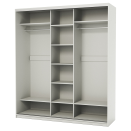 Шкаф-купе 3-х дв. Премиум с полками и со штангами 180х60х220