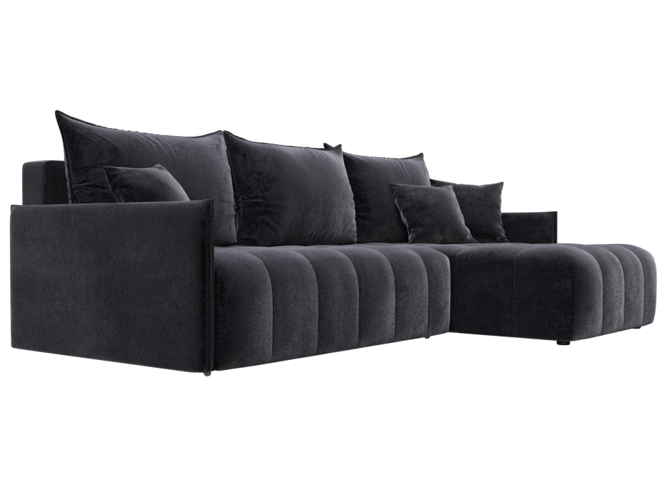 Диваны угловые в гостиную, Диван угловой Лига-054 НПБ угол универсальный, велюр TOWER