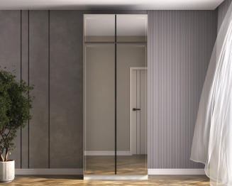 Спальня Букле Шкаф 2-дв (комби с зеркалом) *антресоль 350мм