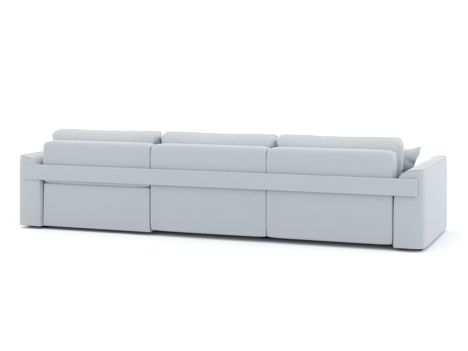 Диваны угловые в гостиную, Диван-кровать угловой Рафаэль 3 секции еврокнижка НПБ, велюр