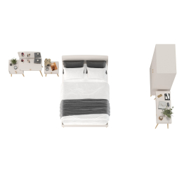 Модульная мебель для спальни Афина с кроватью со спальным местом на 1400