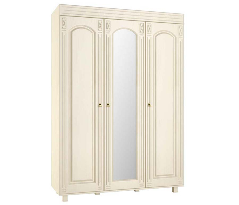 Шкафы распашные, Элизабет шкаф платяной трехстворчатый с зеркалом ЭМ-18