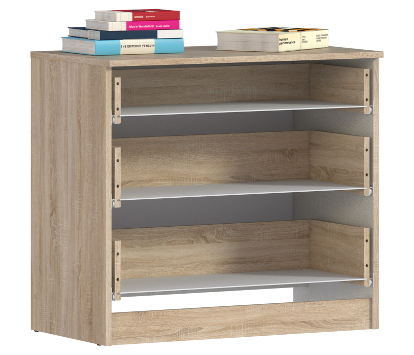 Комоды, Комод Уют СБ-2749/1 Дуб Сонома/Белый