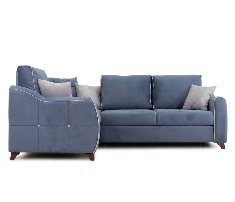 Диваны угловые в гостиную, Угловой диван Френсис, Велюр Амиго