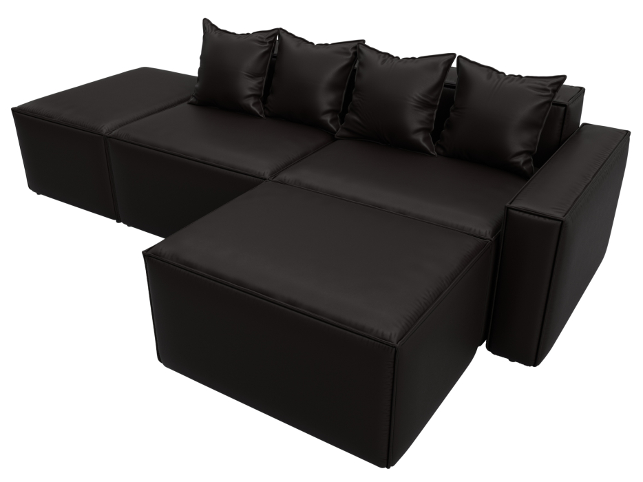 Диваны угловые в гостиную, Диван угловой модульный Лига-063 угол правый, экокожа GRIFON