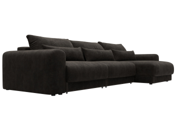 Диван угловой Лига-056 НПБ Лонг угол универсальный, велюр BRUT