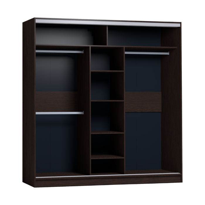 Шкафы-купе, Шкаф-купе 3-дв  Strike 2000 зеркало/лдсп  (в2105*ш2000*г595)