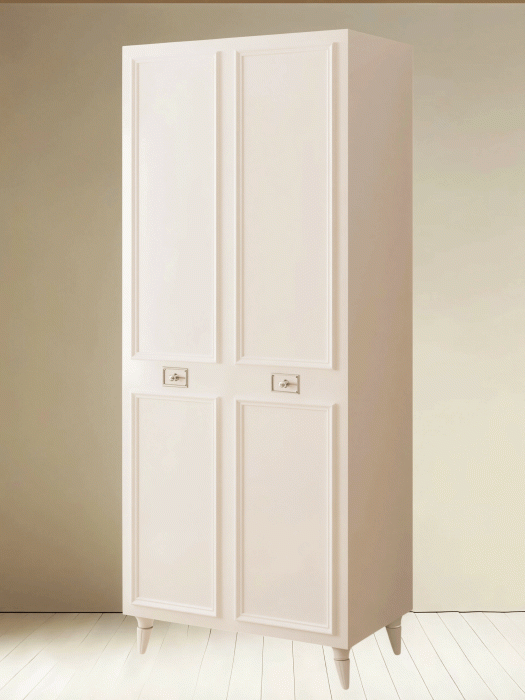 Шкафы распашные, Шкаф в спальню 2х дверный Валенсия (серебро)