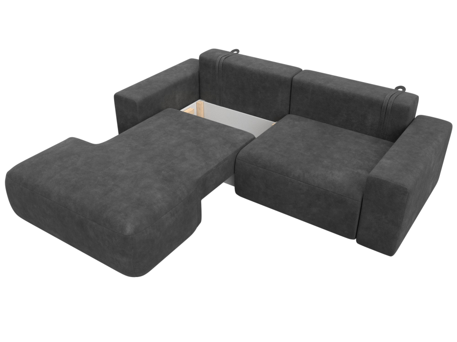 Диваны угловые в гостиную, Диван угловой Лига-036 НПБ Классик левый угол, велюр BRUT