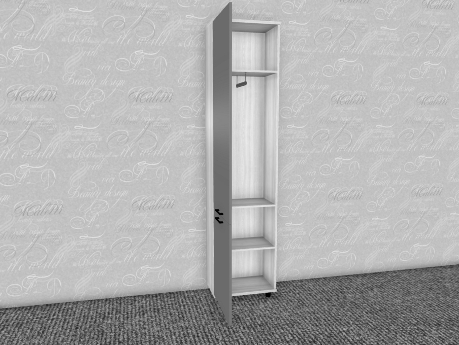 Шкафы одностворчатые, Модульная система Грейс Шкаф ШК-5041  Гикори Джексон Темный