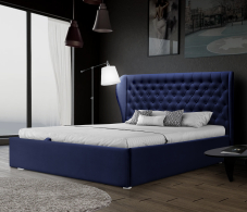 Мягкая кровать, Кровать Мишель 1400 с подъемным механизмом, микровелюр