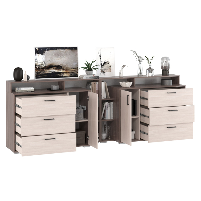 Комоды, Два комода с дверкой и тремя ящиками 4-4423