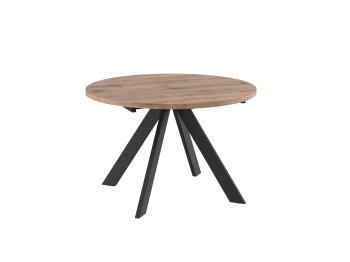 Стол Рондо D120, Дуб Веллингтон/Чёрный