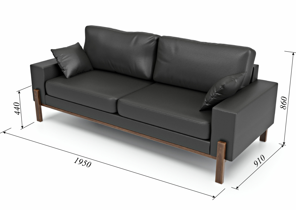 Диваны прямые, Диван Хангель, экокожа