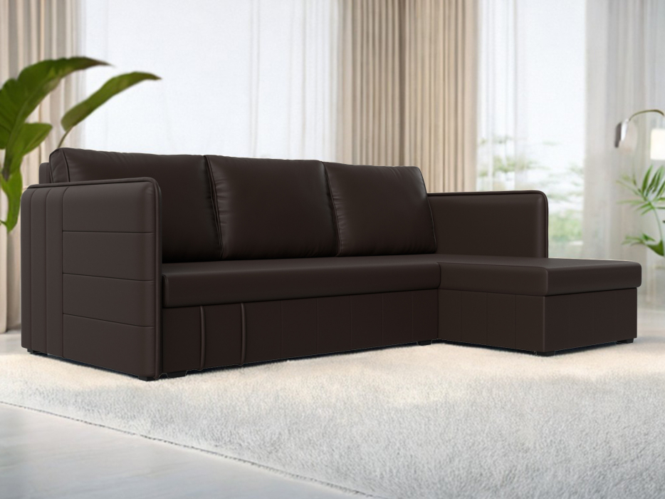 Диваны угловые в гостиную, Диван угловой Слим универсальный угол, экокожа