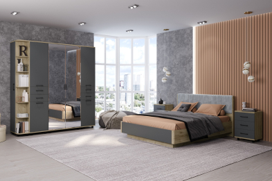 Модульная спальня Грейс композиция 1  Гикори Джексон Светлый