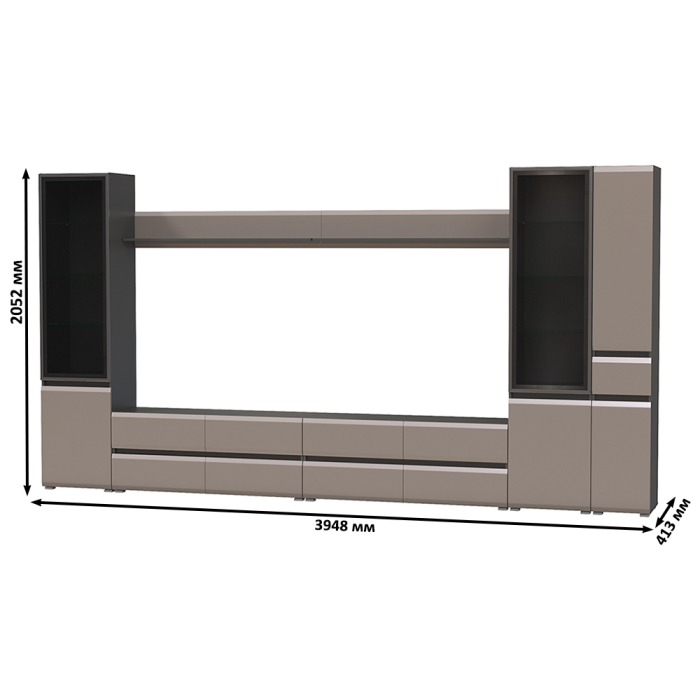 Стенки для гостиной, Сидней стенка комплектация № 110