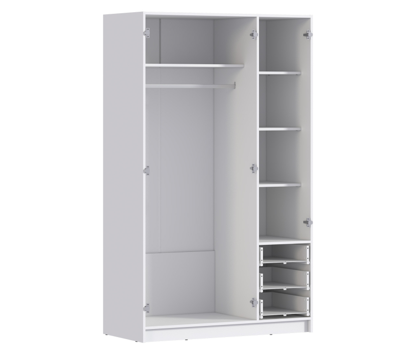 Шкафы распашные, Шкаф 3 дверный Терра СБ-2797 Белый