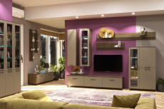 Стенки для гостиной, Модульная гостиная Грейс композиция 8  Гикори Джексон Темный