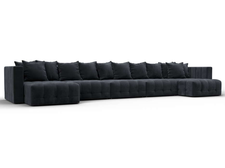 Дизайнерские диваны для гостиной, Диван П-образный Лига-052 НПБ МегаЛонг, велюр TOWER