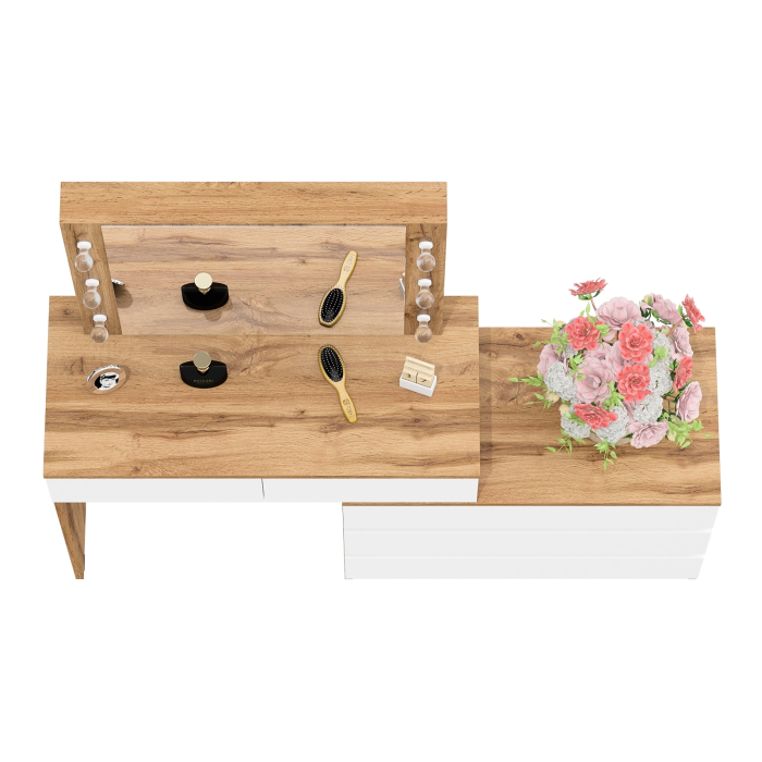 С зеркалом, Туалетный столик с подсветкой 110