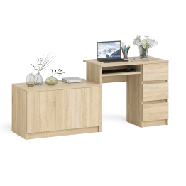 Тумба Мори МА900.1 и стол компьютерный МС-6 ящики справа