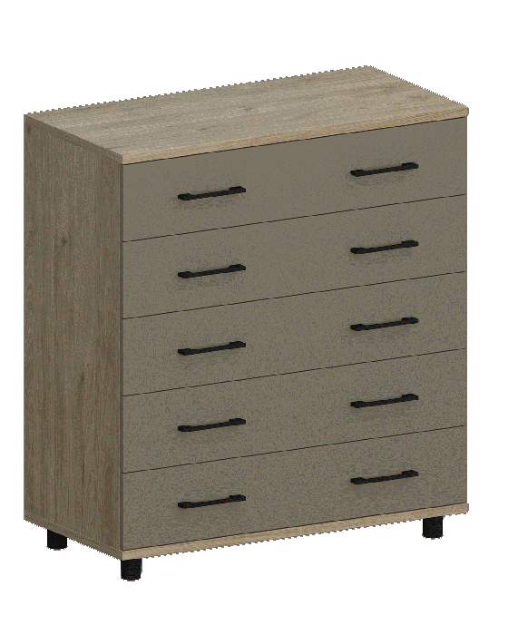 Комоды, Модульная система Грейс Комод КМ-5021  Гикори Джексон Светлый