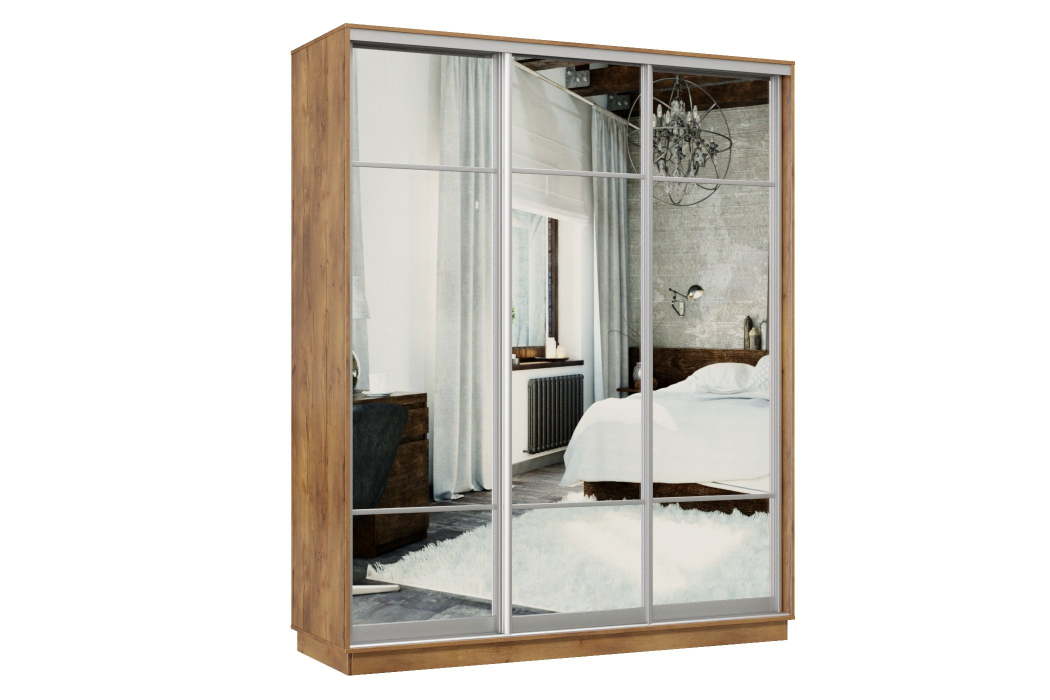 Шкафы-купе 3-х дверные, Шкаф-купе Премьер Лайт 23 (11;11;11) трехдверный