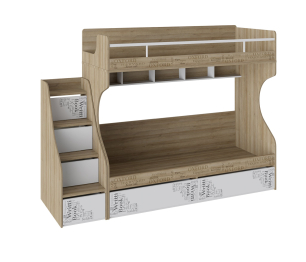 Кровать двухъярусная "Оксфорд" с лестницей