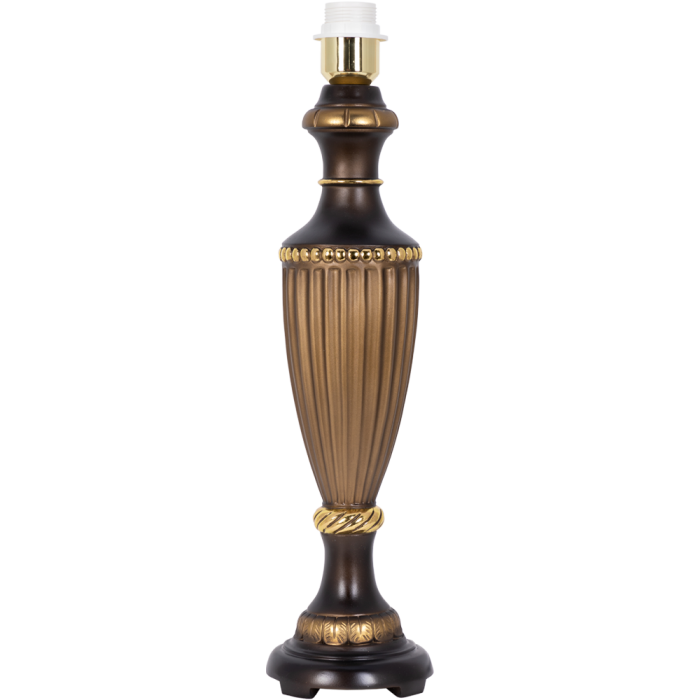 Настольная лампа, Настольная лампа Ваза Ребристая Бронза Классика