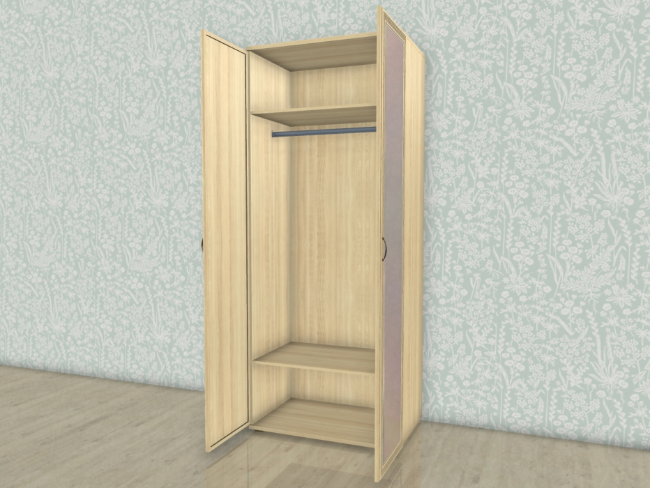 Шкафы двухстворчатые, Модульная система Карина Шкаф ШК-1003 с зеркалом
