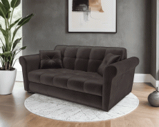 Диваны с ящиком для белья, Диван аккордеон Гранд НПБ 120х200 Бархат