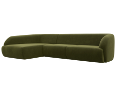 Диваны угловые в гостиную, Диван угловой Лига-041 левый угол, микровельвет