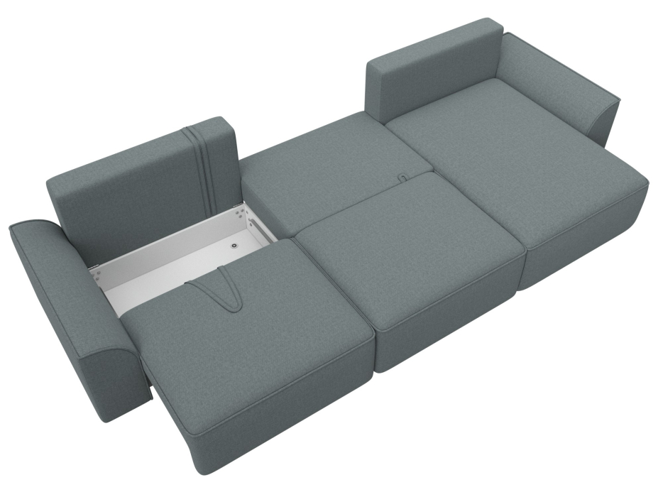 Диваны угловые в гостиную, Диван угловой Лига-048 НПБ лонг, рогожка Амур