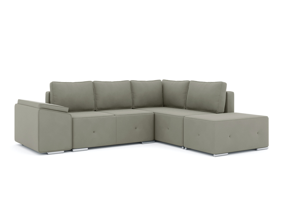 Диваны угловые в гостиную, Диван-кровать угловой Хавьер  ПБ еврокнижка, велюр