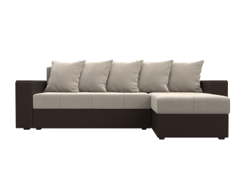 Диван угловой Дубай Лайт угол универсальный, микровельвет/экокожа