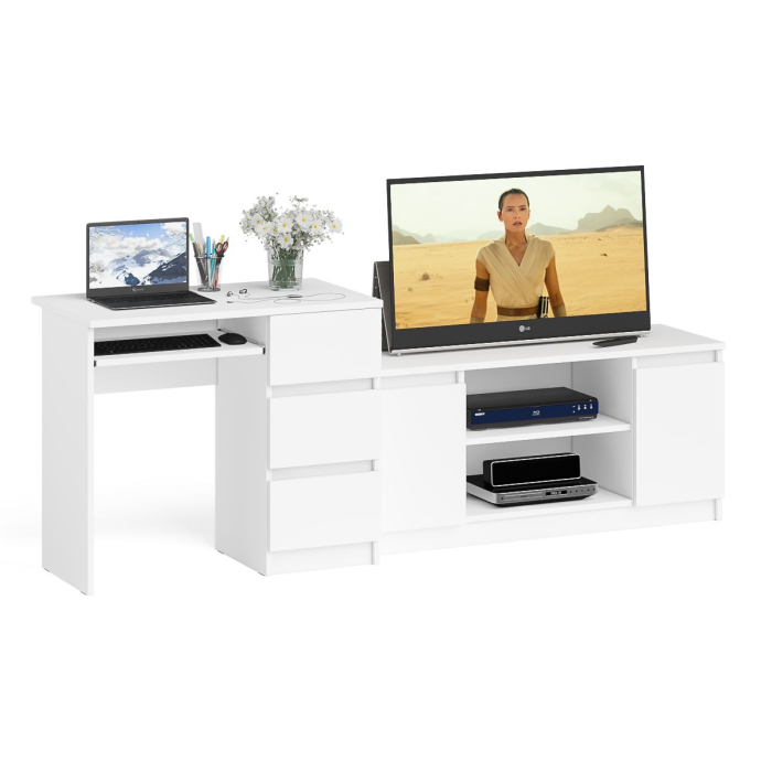 Домашние кабинеты, Стол компьютерный МС-6 с тумбой справа и с тумбой на 1200 Мори