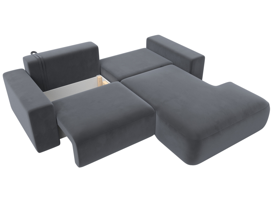 Диваны угловые в гостиную, Диван угловой Лига-036 Классик правый угол, велюр