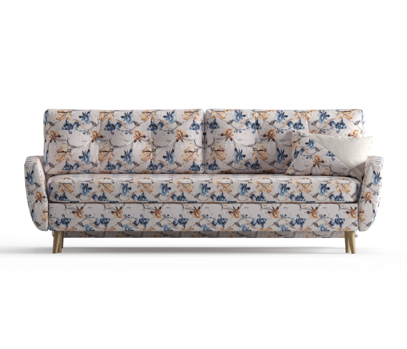 Диваны с ящиком для белья, Диван-кровать Норфолк, независимый пружинный блок, велюр