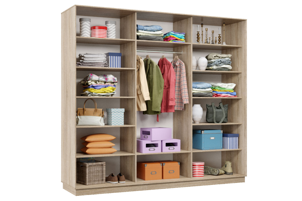 Шкафы-купе 3-х дверные, Шкаф-купе Премьер Лайт 62 (11;11;11) трехдверный