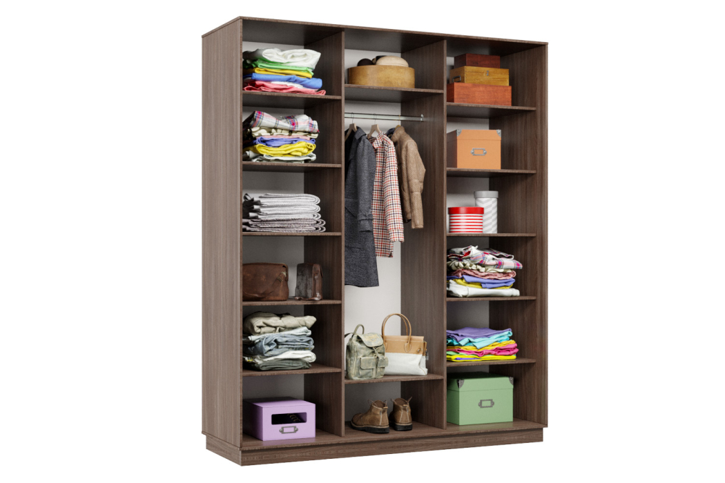 Шкафы-купе 3-х дверные, Шкаф-купе Премьер Лайт 30 (01;02;01) трехдверный