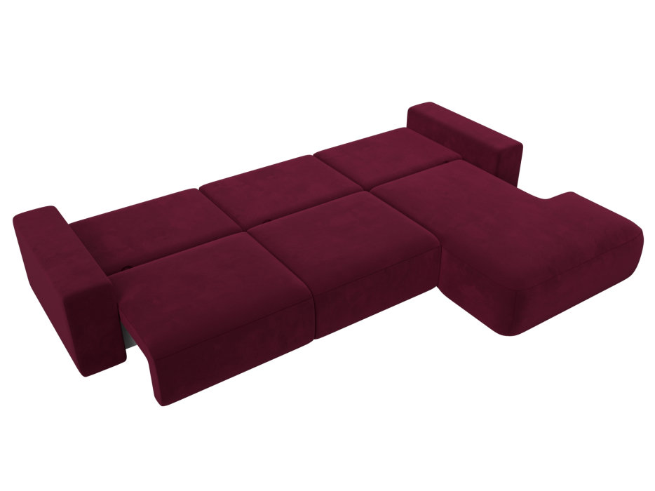 Диваны угловые в гостиную, Диван угловой Лига-036 Классик Лонг правый угол, микровельвет